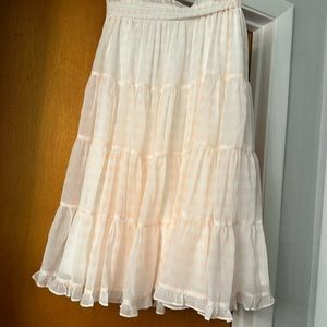 Rachel Parcell pink and white gingham skirt